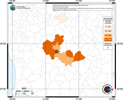 Mappa territorio comunale con almeno 3 questionari
