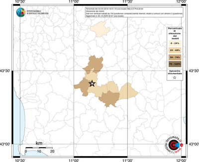 Mappa territorio comunale con almeno 3 questionari