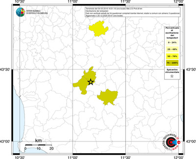Mappa territorio comunale con almeno 3 questionari
