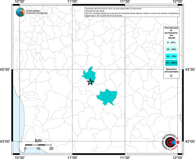 Mappa territorio comunale con almeno 3 questionari