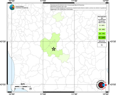Mappa territorio comunale con almeno 3 questionari