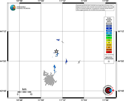 Mappa EMS - territori località