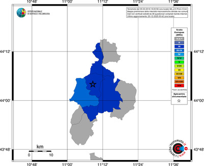 Mappa EMS - territori comuni