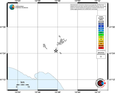 Mappa EMS - territori località