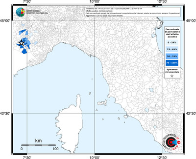 Mappa territorio comunale con almeno 3 questionari