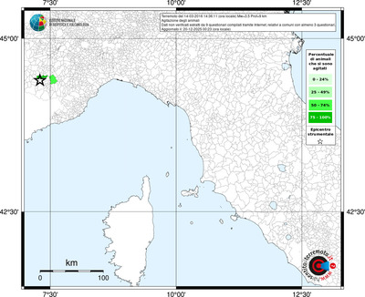 Mappa territorio comunale con almeno 3 questionari