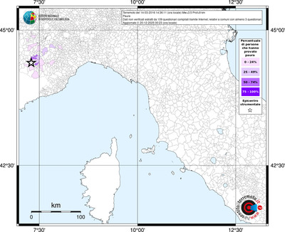 Mappa territorio comunale con almeno 3 questionari