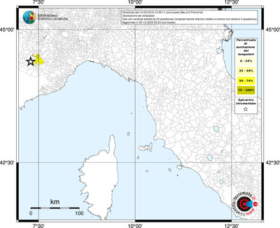 Mappa territorio comunale con almeno 3 questionari