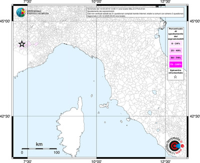 Mappa territorio comunale con almeno 3 questionari
