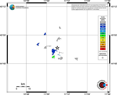 Mappa EMS - territori località