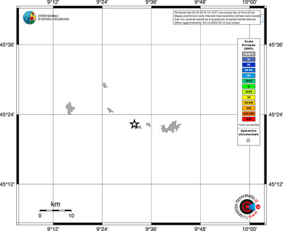 Mappa EMS - territori località