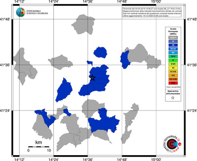 Mappa EMS - territori comuni