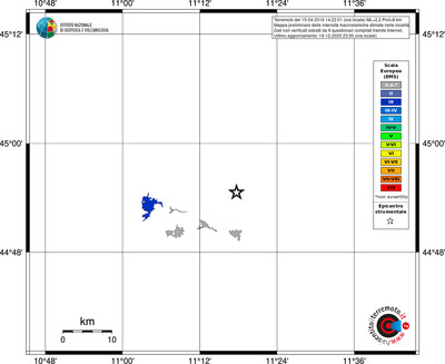 Mappa EMS - territori località