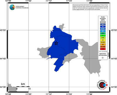 Mappa EMS - territori comuni