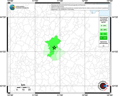 Mappa territorio comunale con almeno 3 questionari