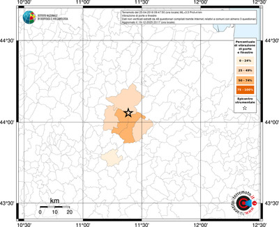 Mappa territorio comunale con almeno 3 questionari
