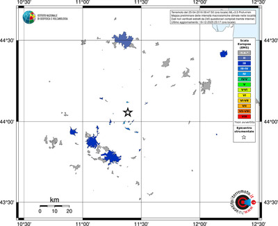 Mappa EMS - territori località