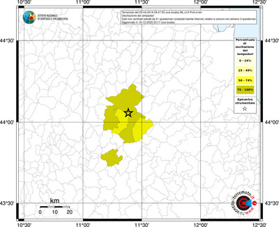 Mappa territorio comunale con almeno 3 questionari
