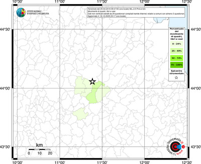 Mappa territorio comunale con almeno 3 questionari