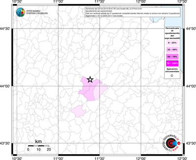 Mappa territorio comunale con almeno 3 questionari