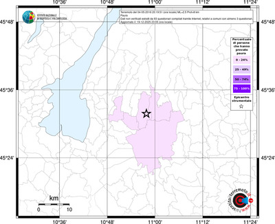 Mappa territorio comunale con almeno 3 questionari