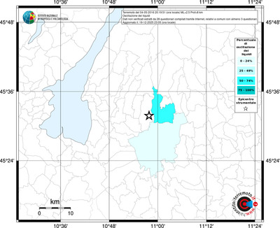 Mappa territorio comunale con almeno 3 questionari