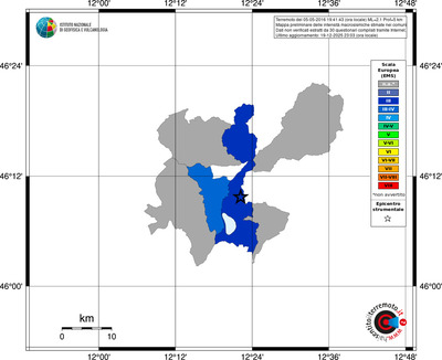 Mappa EMS - territori comuni