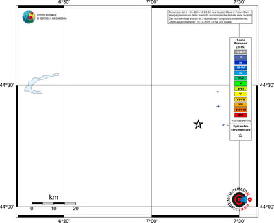 Mappa EMS - territori località