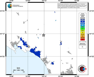 Mappa EMS - territori località