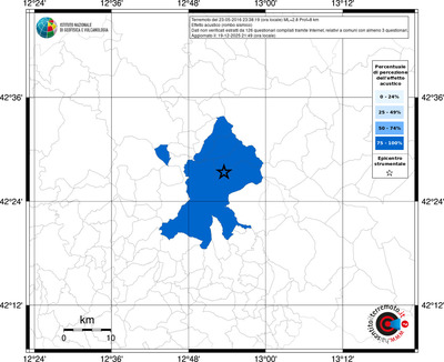 Mappa territorio comunale con almeno 3 questionari