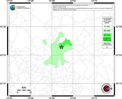 Mappa territorio comunale con almeno 3 questionari