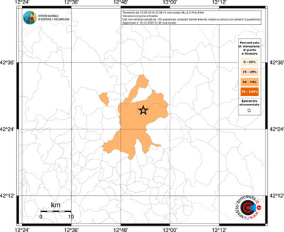 Mappa territorio comunale con almeno 3 questionari