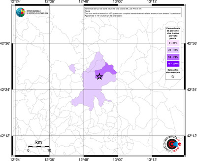 Mappa territorio comunale con almeno 3 questionari