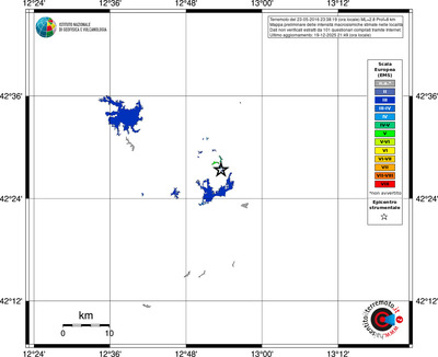 Mappa EMS - territori località