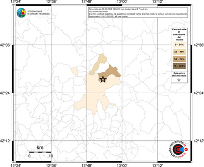 Mappa territorio comunale con almeno 3 questionari