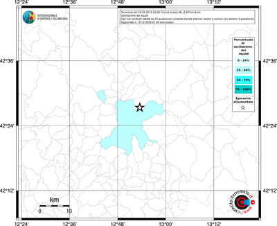 Mappa territorio comunale con almeno 3 questionari