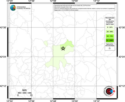 Mappa territorio comunale con almeno 3 questionari