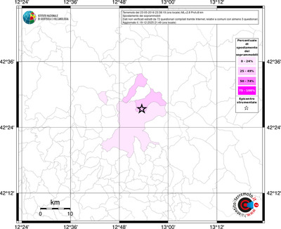 Mappa territorio comunale con almeno 3 questionari