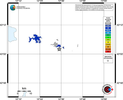 Mappa EMS - territori località