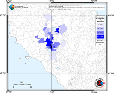 Mappa territorio comunale con almeno 3 questionari
