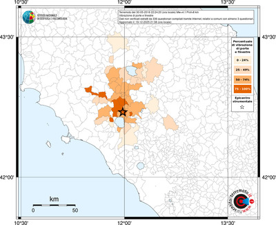 Mappa territorio comunale con almeno 3 questionari