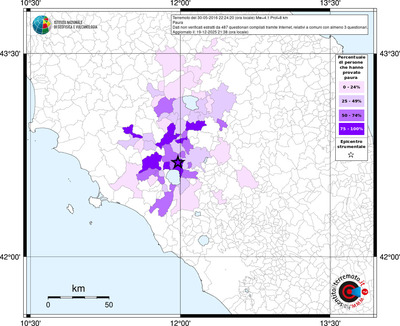 Mappa territorio comunale con almeno 3 questionari