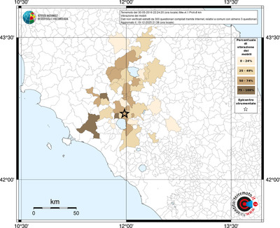 Mappa territorio comunale con almeno 3 questionari