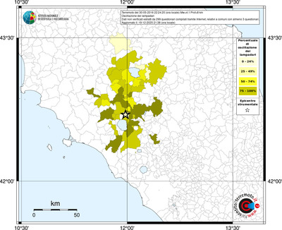 Mappa territorio comunale con almeno 3 questionari