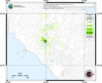 Mappa territorio comunale con almeno 3 questionari