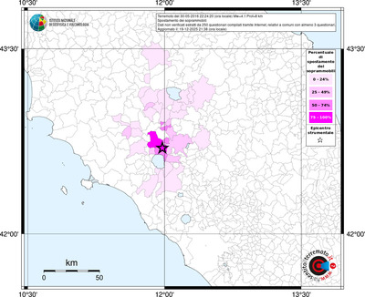 Mappa territorio comunale con almeno 3 questionari