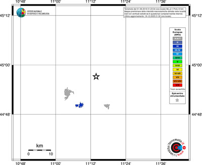 Mappa EMS - territori località