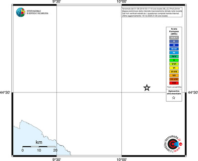 Mappa EMS - territori località