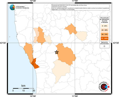 Mappa territorio comunale con almeno 3 questionari