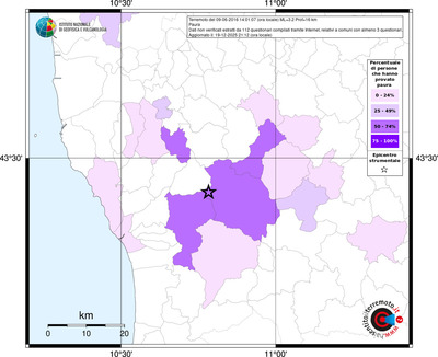 Mappa territorio comunale con almeno 3 questionari